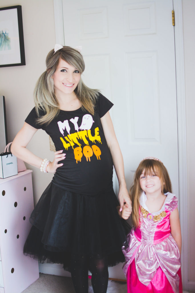 Motherhoodmaternitymylittleboomaternityshirtmommyandmehalloweenprincessauroratulleskirtmaternity-1-4