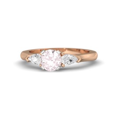 round-rose-quartz-14k-rose-gold-ring-with-white-sapphire round-rose-quartz-14k-rose-gold-ring-with-white-sapphire