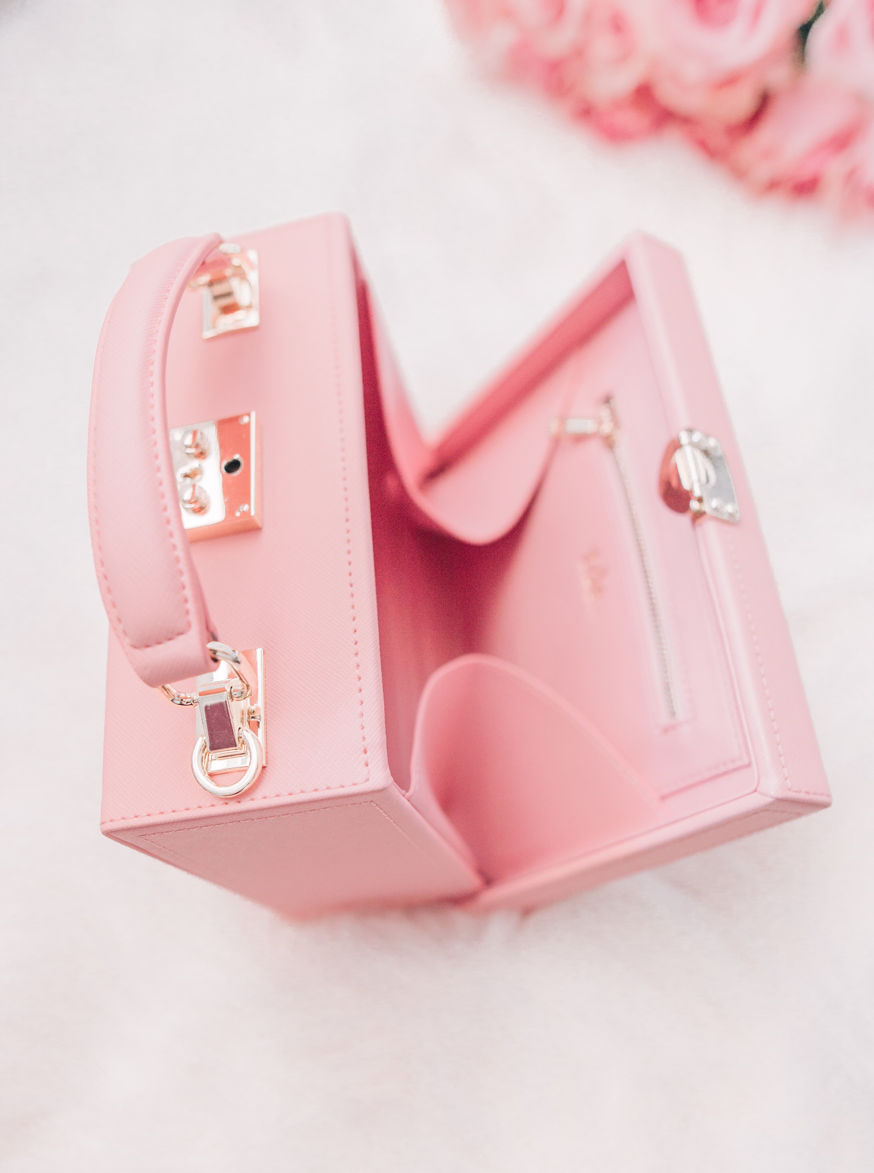 A Beautiful Peony Pink Box Bag by The Daily Edited J adore Lexie Couture