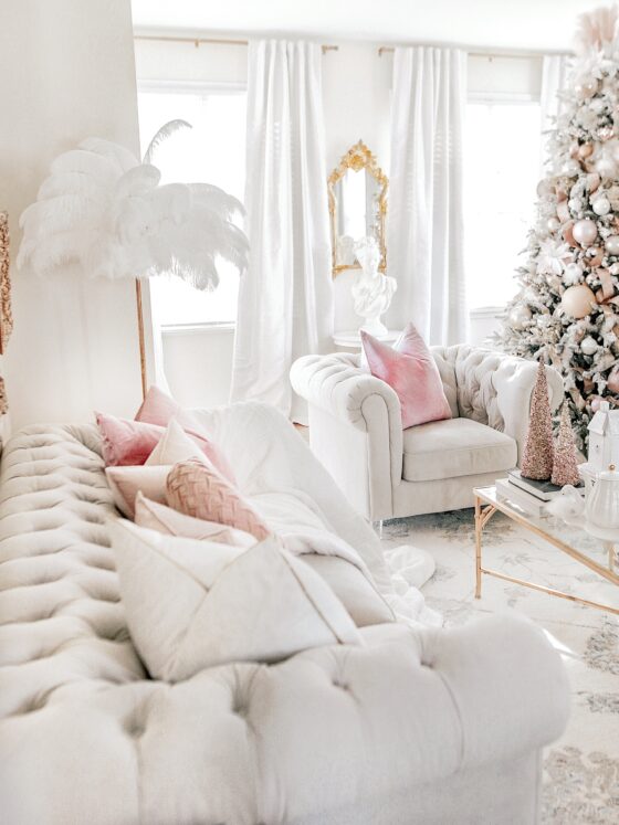 Marie Antoinette Vibes For This Darling Living Room Makeover