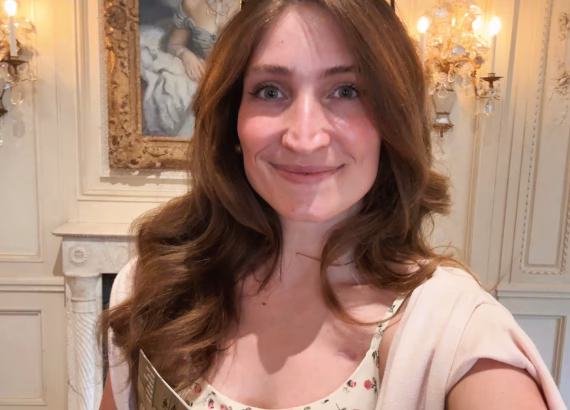 in Marjorie Post's bedroom at Hillwood, the room styled after Versailles